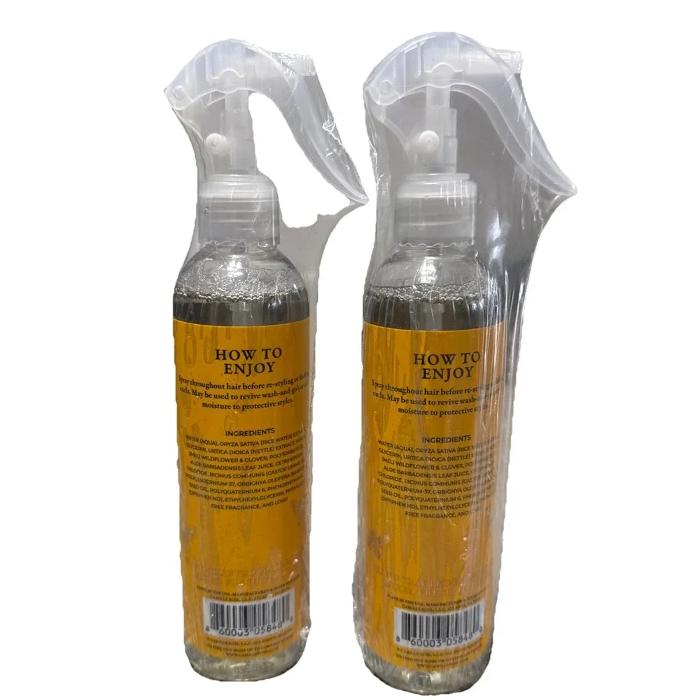 LOT Of (2) Camille Rose Honey Dew Moisture Liquid Nettle Root Spray 8 Oz Each